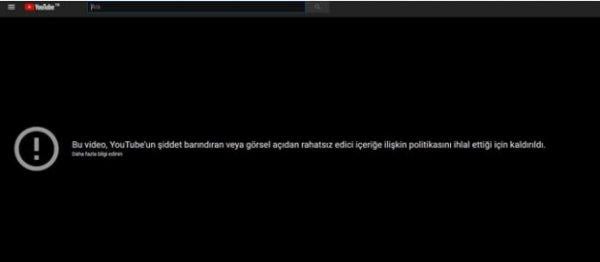 YouTube TSK'nın Afrin'i bombalama videosunu sildi