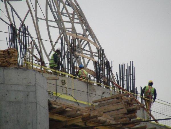 Taksim Camii'nin ana kubbesinin yapımına başlandı