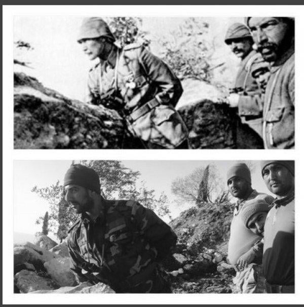 Zeytin Dalı Harekatı'nda Mehmetçik'ten Atatürk pozları