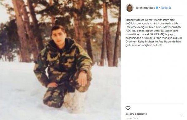 İbrahim Tatlıses Demet Akalın'a fotoğrafla cevap verdi