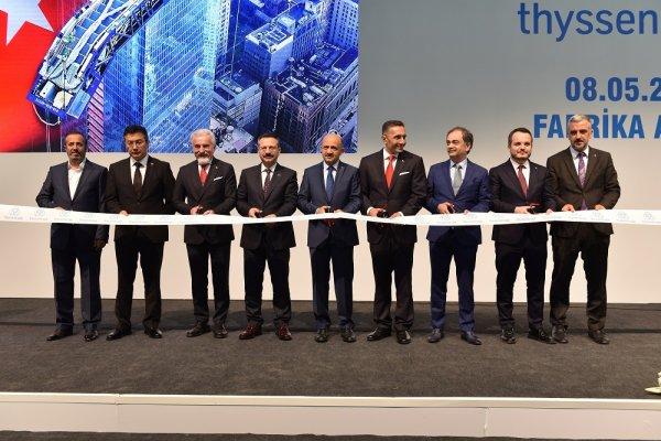 Thyssenkrupp Asansör'ün Türkiye'deki ilk üretim tesisi açıldı