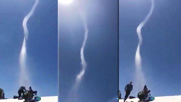 Babadağ'da hortum paraşütçüleri korkuttu