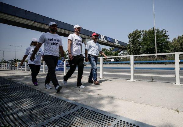 İşten çıkarılan işçilerin CHP Genel Merkezi'ne adalet yürüyüşü