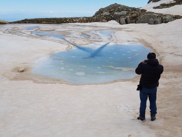 Çığ düşünce buzul olan Kara göl