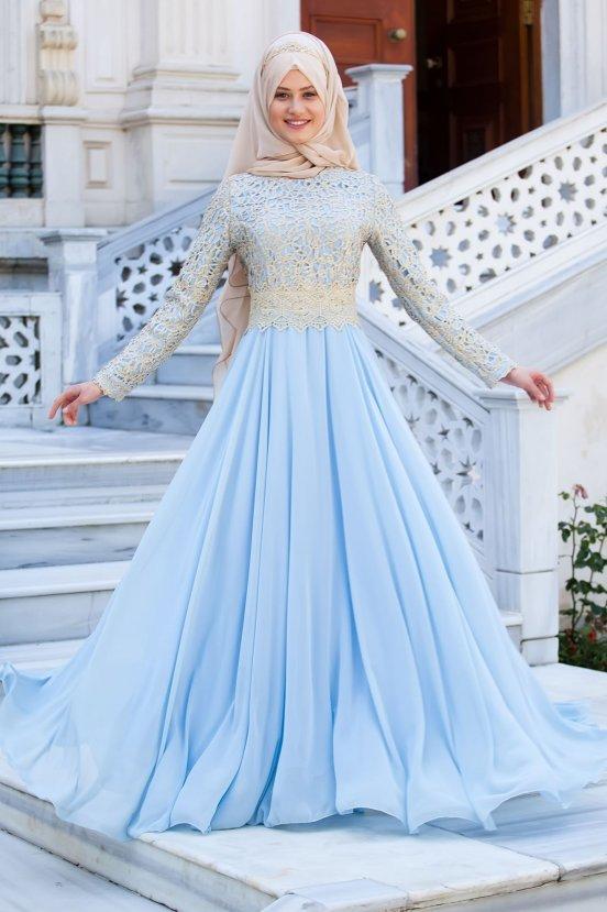 Şık tasarımlı tesettür abiye seçenekleri Modamerve.com’da