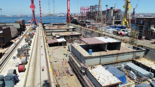 TCG Anadolu havadan görüntülendi