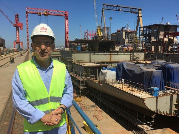 TCG Anadolu havadan görüntülendi