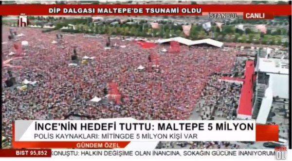 Halk TV güldürdü: Maltepe'yi 5 milyon kişi doldurdu