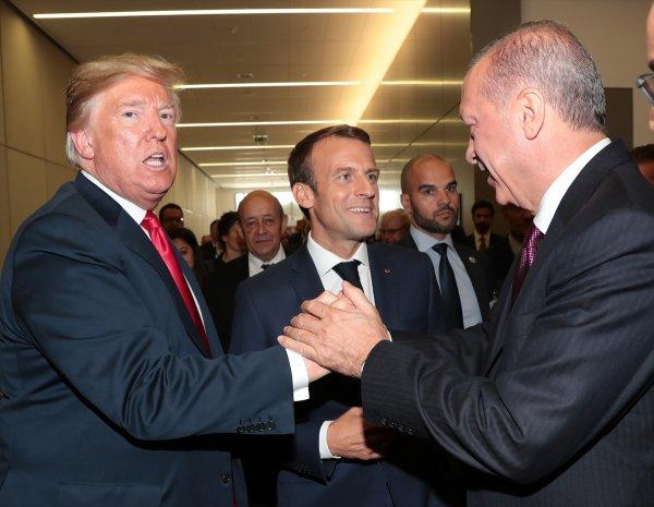 Erdoğan, Trump ve Macron'la görüştü