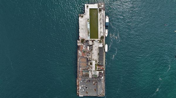 Galatasaray Adası’nda son durum havadan görüntülendi