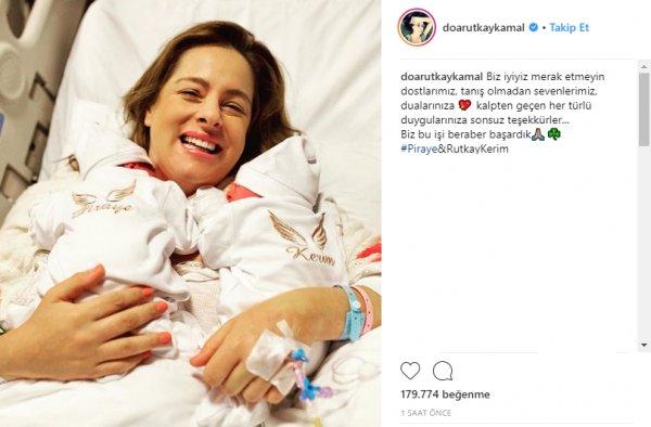 Doğa Rutkay ikiz doğurdu