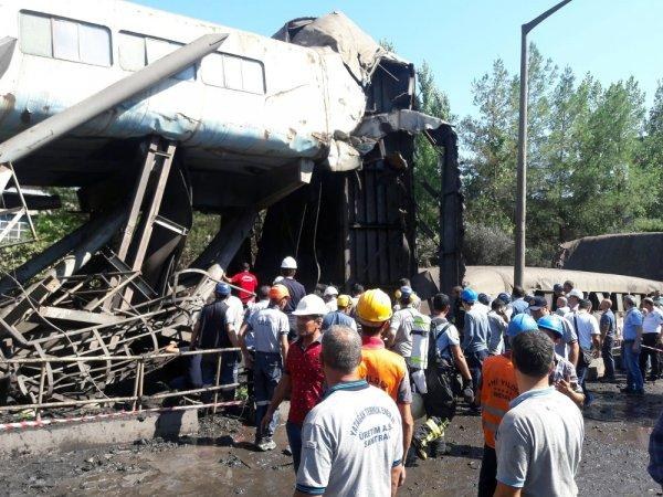 Yatağan Termik Santrali'ndeki kazanın görüntüleri