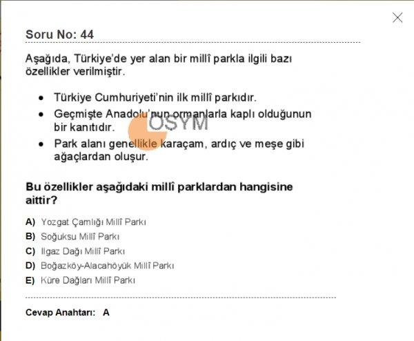 KPSS soruları ve cevapları yayınlandı