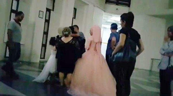 Hapis cezası olan damat kına konvoyunda yakalandı