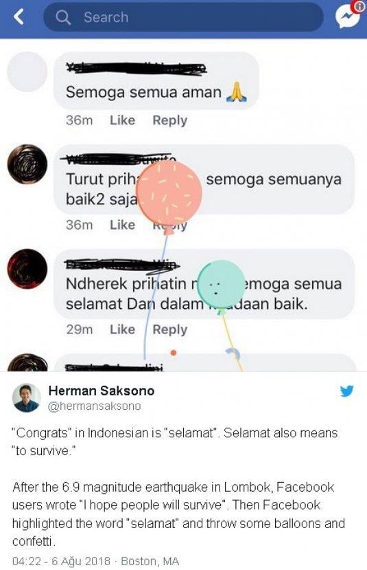 Facebook'tan deprem sonrası mesaj hatası