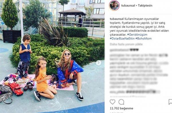 Tuba Ünsal çocuklarına oyuncaklarını sattırdı