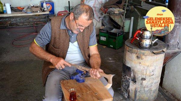 Bastonları taş işçiliğiyle süslüyorlar