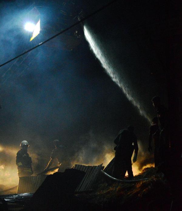 Erzurum'da köy yangını: 25 büyükbaş hayvan telef oldu