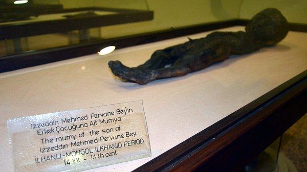 Amasya Müzesi'ndeki mumyalara ziyaretçi ilgisi