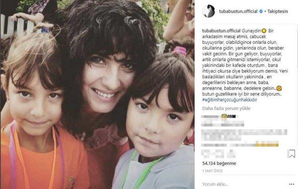 Tuba Büyüküstün'den eğitim mesajı
