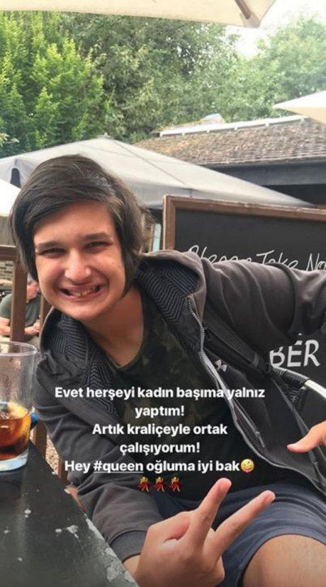Nurgül Yeşilçay oğlunu kraliçeye emanet etti