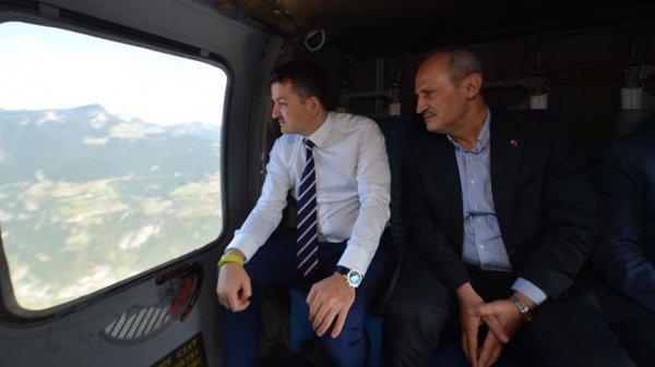 Yusufeli Barajı'na havadan inceleme