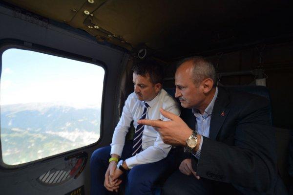 Yusufeli Barajı'na havadan inceleme