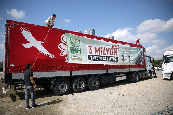 Yardım tırları İdlib için yola çıktı