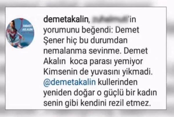 Demet Akalın ve Demet Şener yorumlar üzerinden gönderme yapıyor