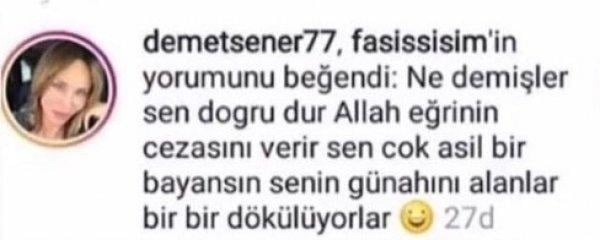 Demet Akalın ve Demet Şener yorumlar üzerinden gönderme yapıyor