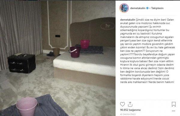 Demet Akalın'ın evini şimdi de su bastı