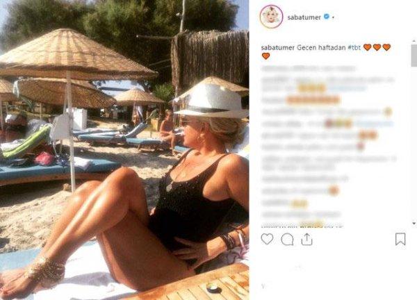 Saba Tümer'den mayolu paylaşım