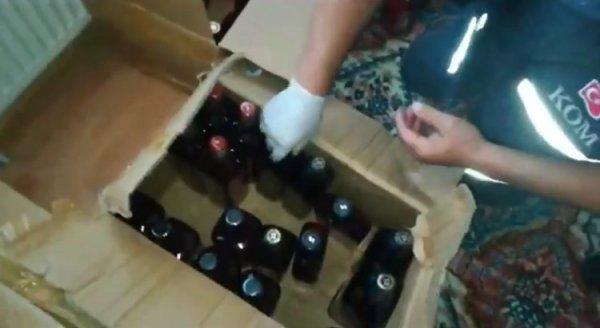 94 adet sahte içki yakalandı