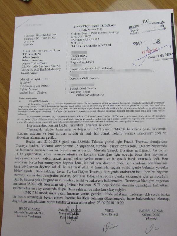 Tramvayda biraz yana kayılmasını isteyince dayak yedi