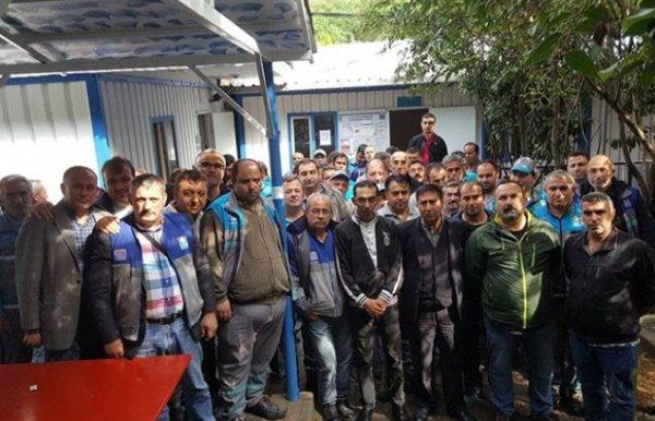 Beşiktaş Belediyesi işçileri iş bıraktı