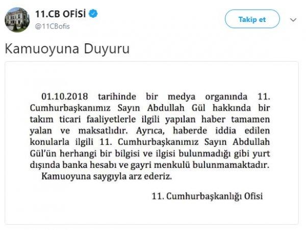 Abdullah Gül, mal kaçırdığı iddialarını yalanladı