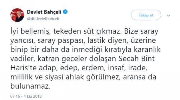 Devlet Bahçeli'den Akşener'e sert sözler
