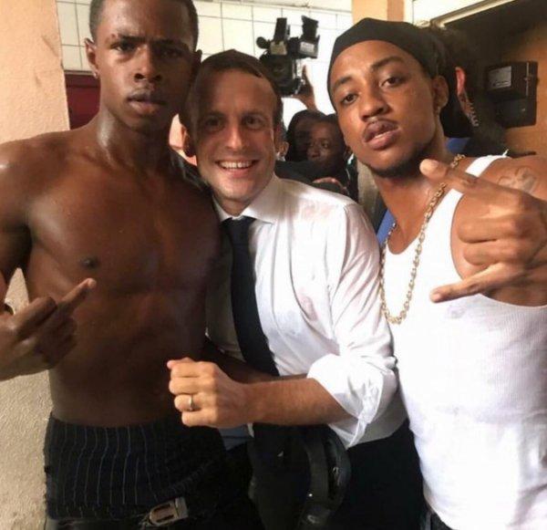 Macron'un fotoğraf çekindiği genç uyuşturucu tüccarı