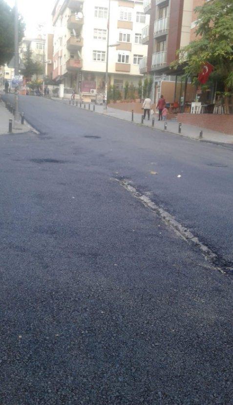 Kartal'da skandal asfalt çalışması