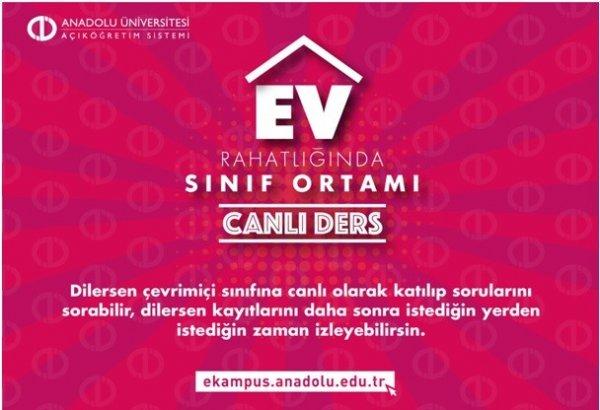 Açıköğretim sisteminde canlı dersler dönemi