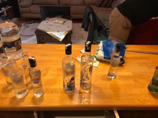 Villada kaçak içki üretimine baskın