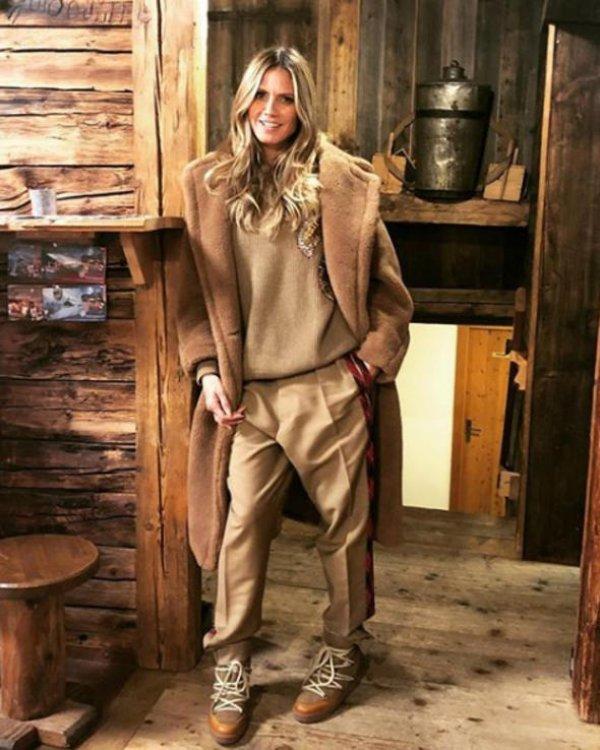 Heidi Klum inek memesinden süt içti