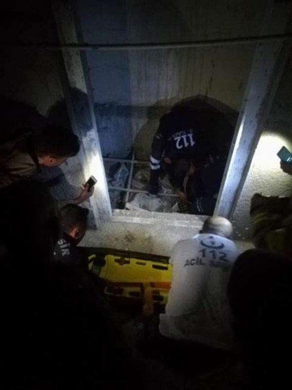 Asansör boşluğuna düşen kadın ölümden döndü