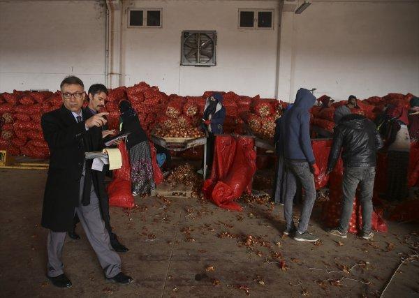 Polatlı'da  soğan depolarına denetim