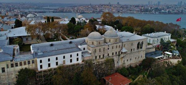 Restorasyon geçiren Topkapı Sarayı havadan görüntülendi