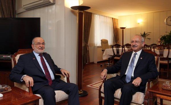 Kemal Kılıçdaroğlu, Temel Karamollaoğlu'nu ziyaret etti