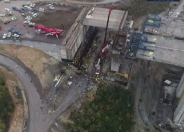 Gebze'de viyadük çöktü