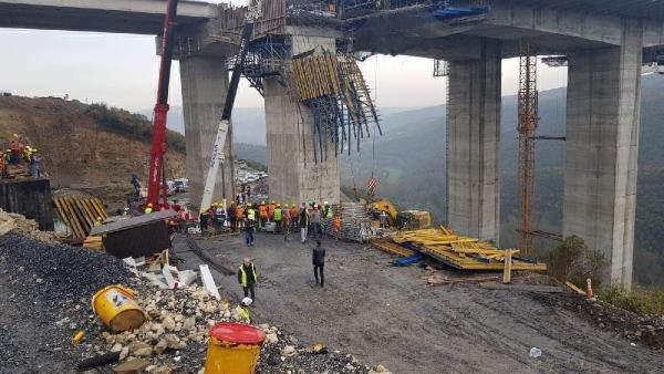 Gebze'de viyadük çöktü
