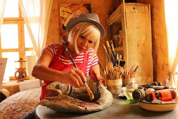 Kerpiç atölyede sanat