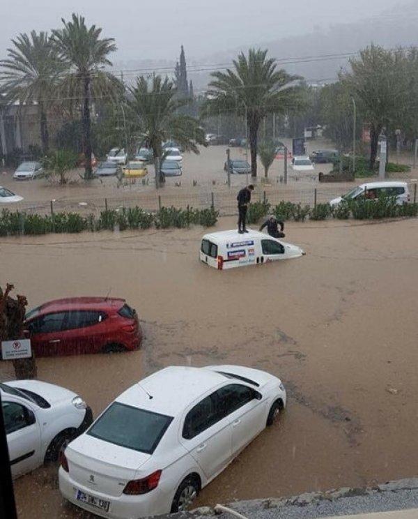 Bodrum'da aşırı yağış